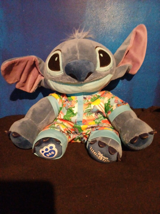 Build A Bear Stitch Plush Disney Lilo & Stitch Soft Toy with Hawaiian Shirt BAB