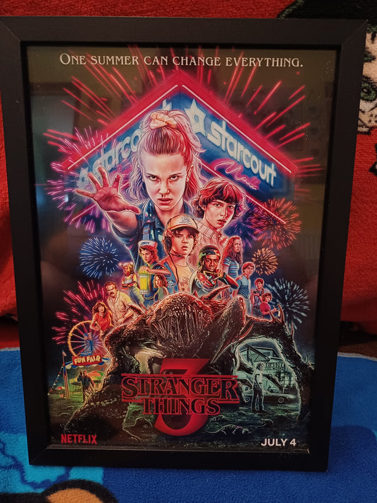 Framed poster A4 series 3 Stranger Things