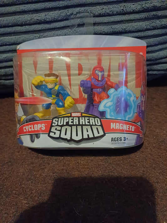 Marvel Super Hero Squad action figure 2-pack featuring Cyclops and Magneto from Series 1